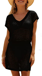 JFAN Mujeres Bikini Cover Up Vestido de Playa de Verano Traje de baño de Playa Traje de baño Cubrir Vestido de Playa(Negro) en oferta