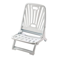 TIENDA EURASIA - Silla Playa, Silla de Playa Plegable, Silla Plegable de Plastico, Color Blanco, Estructura Ligera y Resistente, Sillas Playa (1100-64 precio