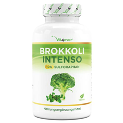 Extracto de brócoli - 180 cápsulas - Altamente dosificado con 1220 mg por dosis diaria - Premium: 10% de sulforafano + extracto de pimienta negra - Ve precio