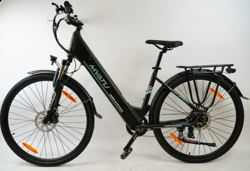 MYATU - Bicicleta eléctrica de ciudad para mujer de 28 pulgadas, con entrada baja para adultos en oferta