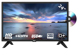HKC 24F1D-DVD TV 24 Pulgadas (Televisores 60 cm) con Reproductor de DVD Integrado, Dolby Audio, Triple Tuner DVB-C/T2/S2, Ci+, Conexión PC VGA, HDMI,  precio