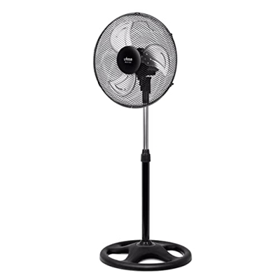 Ufesa SFM1600 Montreal Ventilador de Pie Oscilante, 50W, 3 Velocidades, 40cm Diámetro, 3 Aspas Metálicas, Altura Ajustable