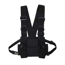 YHUS Radio Walkie Talkie Bolsillo en el Pecho Bolsas de arnés Mochila, Bolsa de Cintura para Hombre y Mujer, Tela Oxford, Chest Rig Bag Hip Hop Street características