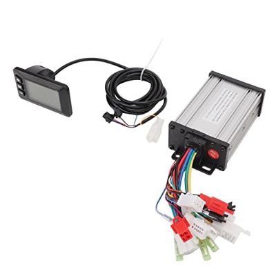 Shanrya Kit de Controlador sin escobillas para Bicicleta eléctrica, Controlador sin escobillas con Pantalla, Carcasa de aleación de Aluminio con retro