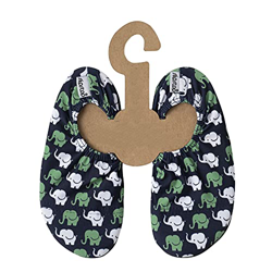 Slipstop Zapatillas de playa para niños, antideslizantes, para deporte, natación, baño, vacaciones, yoga, con factor de protección solar 50, Negro Con características