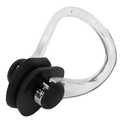 CUTULAMO Tapones de Clip para la Nariz, Tapones para los Oídos con Clip para la Nariz de Natación, Silicona Lavable para Nadar(Negro)