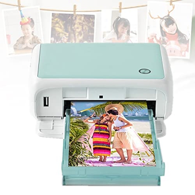 ZQWOZQ Mini Movil Impresora, Portátil Pocket Inalámbrica Bluetooth Termica Sublimación Impresora, Automático Laminación Color Fotos, Impermeable Y Res