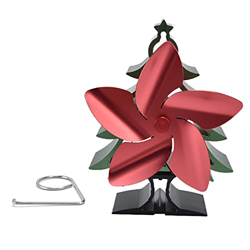 minifinker Ventilador de Estufa, Ventilador de Estufa de Madera en Forma de árbol de Navidad Forma de árbol de Navidad Ventilador de Estufa Alimentado características