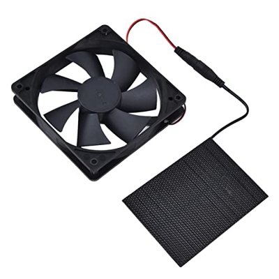 BOLORAMO Ventilador Alimentado por Panel Solar, Resistente a la Intemperie, Impermeable, 3 W, Kit de Ventilador de Panel Solar Pequeño, Fácil de Insta