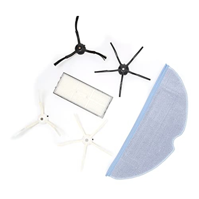 minifinker Filtro de Trapo de Limpieza, Piezas del Robot de Barrido Filtro de Reemplazo del Robot de Barrido Cepillo Lateral Cepillo de Barrido de Bor