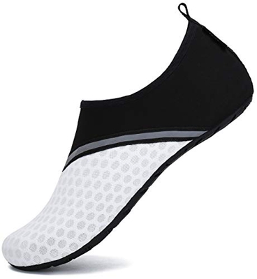 SAGUARO Escarpines Hombre Mujer Escarpines Piscina Secado Rápido Antideslizante Escarpines Snorkel para Vela,Kayak,Buceo 030 Blanco Gr.40/41