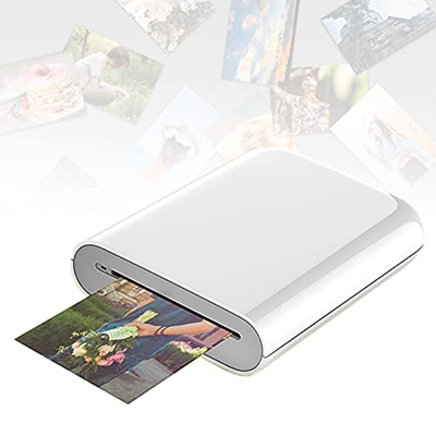 ZQWOZQ Bluetooth Impresora Fotográfica Térmica, Inalámbrica 50 * 76 Mm Bolsillo Impresora Foto, 313 * 400dpi Autoadhesivo Color Imagen - Función De Fo