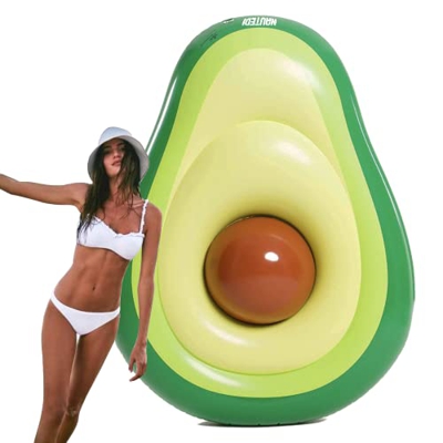 NAUTEDI, Flotador Piscina, Aguacate, Hinchable, Colchoneta, Agua, Piscina o Playa, Fiesta, Cama Flotante, Natación, para Niños y Adultos