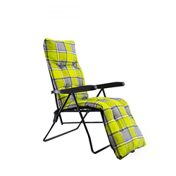 Mediawave Store - Silla de Tumbona plegable SUNNY Respaldo y reposapiés regulables acolchada, estructura de metal, cojín extraíble, respaldo reclinabl precio