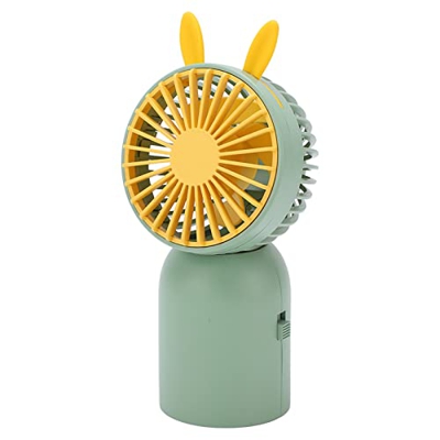 Mini Ventilador, Diseño de Base de Ventilador Estable con Forma de Dibujos Animados, Ventilador Pequeño de Mano con Carga USB Portátil para el Hogar p