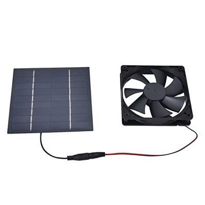 Gedourain Ventilador de Panel Solar, Ventilador de Escape con Energía Solar a Prueba de Agua para Cobertizos