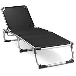 MaxxGarden Tumbona Plegable - Tumbona de Jardín, Plegable - Uso para la Playa, el Camping, el Balcón, etc. 110kg de Capacidad de Carga, Tumbona de Ext precio