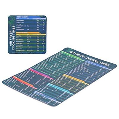 Hoja de Freidora, Adecuada para la Mayoría de las Freidoras de Aire Programa de Cocción de Pasta Categoría Marcada Guía de Freidora de Cocina Hoja de 