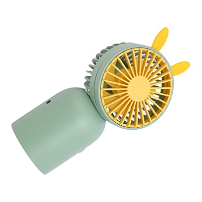 Mini Ventilador, Ventilador Pequeño de Mano con Forma de Dibujos Animados, Interruptor de un Botón, Diseño de Base de Ventilador Pequeño Y Estable par