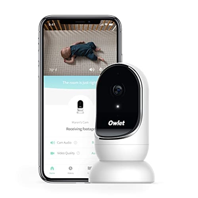 Owlet Vigilabebés CAM - Baby Monitor con Cámara & Video HD Cifrado y Seguro Desde Cualquier Lugar - Monitor Inteligente para Bebés con Notificaciones 