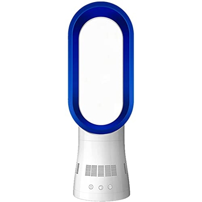 YUXN Enfriador De Ventilador Sin Aspas, Ventilador Oscilante con Control Remoto Torre Oscilante De 90° Purificación De Aire Ventilador De Torre Blue