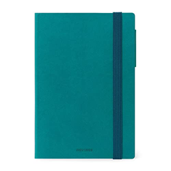 Legami - Agenda 18 meses semanal, mediana, con portátil, 2022/2023, 12 x 18 cm, de papel certificado, tapa dura color petrol azul, papel marfil de 80  en oferta