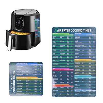 Hoja de Tiempo de Cocción, Adecuada para la Mayoría de las Freidoras de Aire, Freidora de Plástico, Hoja de Freidora de Mesa, Categoría Marcada, Guía 
