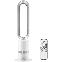 YUXN Ventilador De Torre, Ventilador Sin Aspas Aire Caliente Aire Frío con Función De Purificación De Aire, Ventilador Oscilante De 90 °, con Control  precio