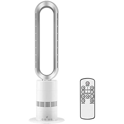 YUXN Ventilador De Torre, Ventilador Sin Aspas Aire Caliente Aire Frío con Función De Purificación De Aire, Ventilador Oscilante De 90 °, con Control 
