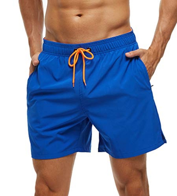 Arcweg Bañadores Hombres Pantalones Cortos Hombres Deportes con Malla Forro Elástico Correas Ajustable Bolsillos con Cremallera Secado Rápido Playa Ve