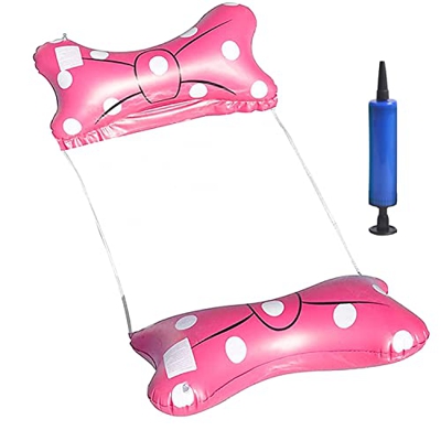 XIAOKE Piscina Hamaca Inflable, Hamaca de Agua 4 en 1 Piscina Tumbona Hamaca Flotante de Agua Flotante Colchoneta Piscina para Adultos, con Bomba de A