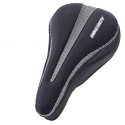 Saturey Sillín De Bicicleta - Sillín De Silicona Grueso con Luz Trasera - Tejido Transpirable - para Bicicletas De Montaña Y De Carretera (con Tiras R precio