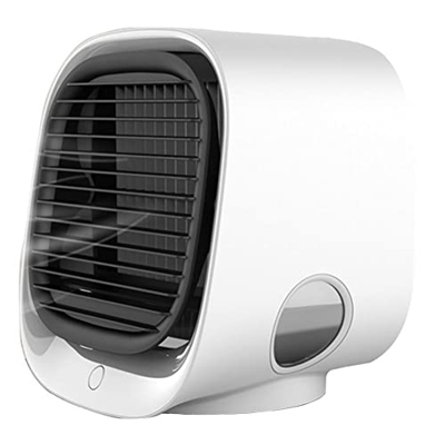 Ventilador portátil de mano, ventilador personal recargable USB pequeño funciona con pilas para oficina dormitorio al aire libre
