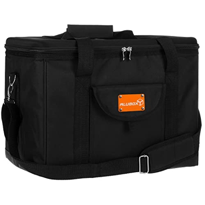 ALUBOX Bolsa térmica XL Black Edition de 40 litros, aislante, bolsa de pícnic, poliéster, color negro