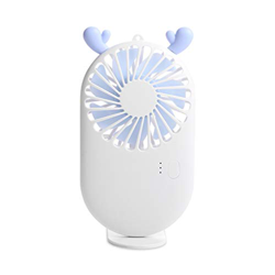 Ventilador pequeño Cama de Escritorio de Oficina Recargable con USB Pequeño hogar Portátil Gran Viento Mudo Ventilador Mudo (Color : White-a) (White) precio