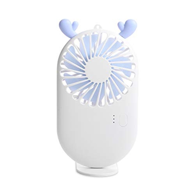 Ventilador pequeño Cama de Escritorio de Oficina Recargable con USB Pequeño hogar Portátil Gran Viento Mudo Ventilador Mudo (Color : White-a) (White)