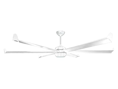 Ventilador de techo DC en blanco con palas de madera 236cm con WiFi y dimmer LED BIGCOOL WHITE Klass Fan