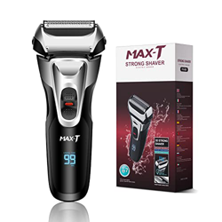 MAX-T Afeitadora eléctrica para hombre, con carga USB y recortador de precisión, inalámbrica, 3D, para hombre, resistente al agua IPX7, indicador de e en oferta