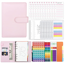 Carpeta de Presupuesto A6 Archivador de Dinero de Cuero de PU Organizador de Dinero Budget Binder Organizer con Sobres Plastico Cuaderno con Separador precio