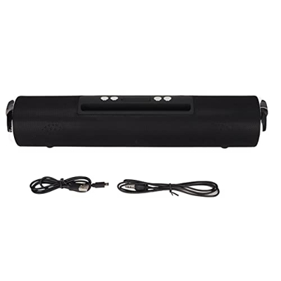 KUIDAMOS Barra de Sonido, Altavoz de Graves Profundos Multifuncional L6 de Alto Volumen Compatible con Tarjeta de Memoria para TV