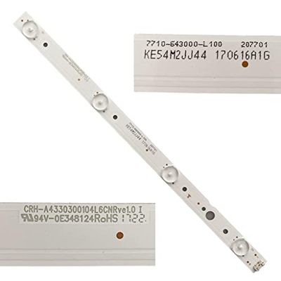 Tira 5 Leds LG 43UJ620V CRH-A4330300105L6CNRve1.0 KE54M2JJ44 7710-643000-L100 Swap de desmontaje