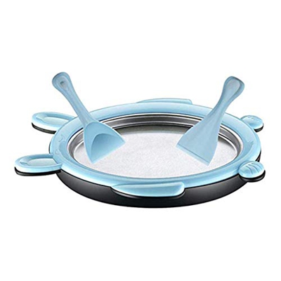 wehotewhe Mini Ice Maker Ice Machine Tray Home Ice Cream Maker 100 ml, juego de 4 manteles y mesa (azul, talla única)