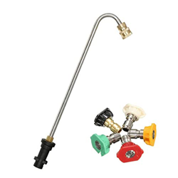 Bekasa Limpiador de canalones, mango de alta presión de 90 grados con 5 boquillas de pulverización, limpiador de lavado de agua para escoba de tren de precio