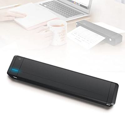 ZQWOZQ Portátil A4 Bluetooth Impresora para Teléfono, Mini Inalámbrica 300dpi Impresora Termica - Integrada 2000mah Batería-Black