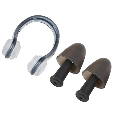 Tapones para los Oídos con Clip para la Nariz, Tapones para los Oídos Suaves, Clip para la Nariz, Reutilizables, Impermeables, Diseñados Ergonómicamen
