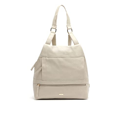 MISAKO Mochila Suli Antirrobo | Mochila para Mujer, Diseño Práctico, Tiras Regulables, Color Piedra, 11x28x30 cm