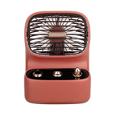 SFFZY Ventilador portátil de escritorio Humidificador de aire de enfriamiento for aire acondicionado en el hogar Ventilador eléctrico recargable (Colo