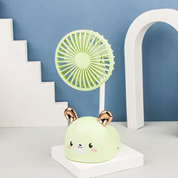 SFFZY Venientes de dibujos animados de Mini Table Mude Desktop Portable Mini Fan USB Ventilador eléctrico de escritorio recargable de macarona (Color  características