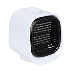SFFZY Mini ventilador de refrigeración Humidificación Aire acondicionado Ventilador USB Enfriador de aire con 7 colores de luz Ventilador (Color : Whi en oferta
