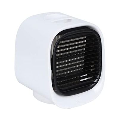 SFFZY Mini ventilador de refrigeración Humidificación Aire acondicionado Ventilador USB Enfriador de aire con 7 colores de luz Ventilador (Color : Whi